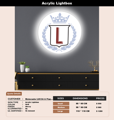 Signage Mockups for Ristorante LUCCA & Piano Lounge