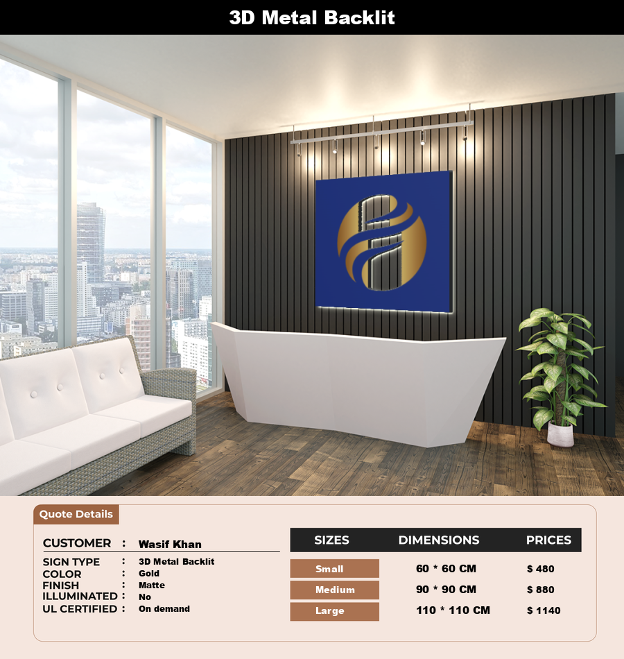 Signage Mockups for Wasif Khan