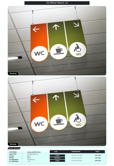Signage Mockups for Adnan NAFICA Text