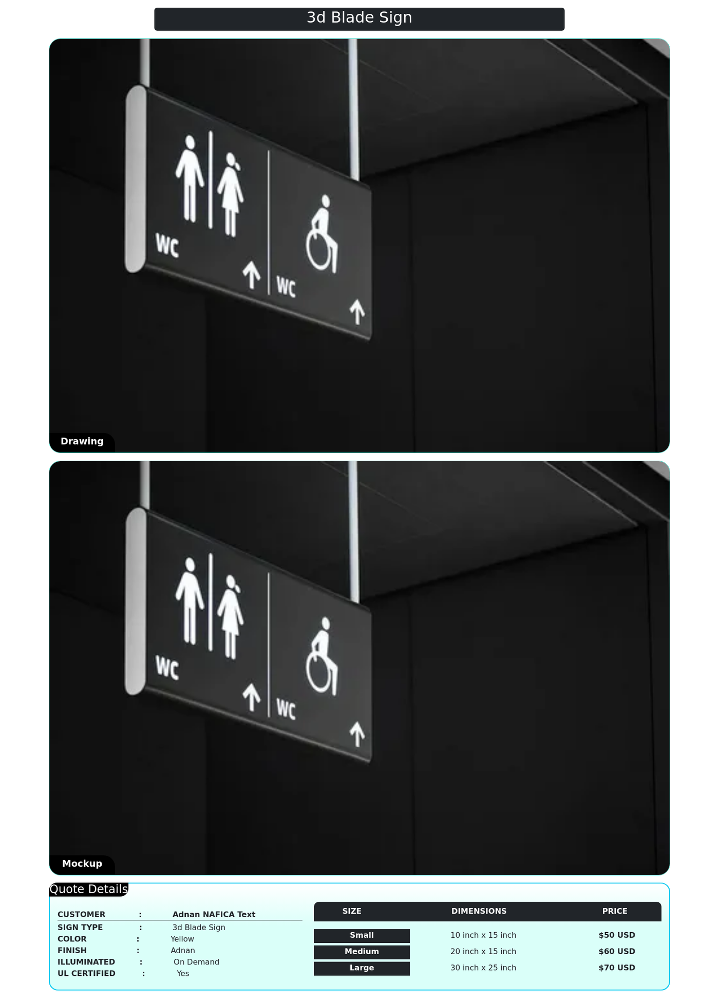 Signage Mockups for Adnan NAFICA Text