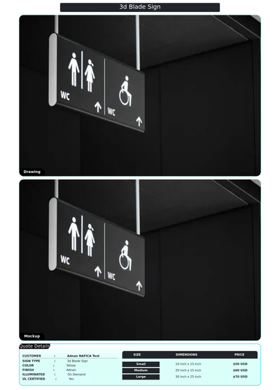 Signage Mockups for Adnan NAFICA Text